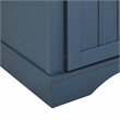 Pemberly Row Navy Buffet Bar Cabinet Barn Door w/ Marbling Pattern Countertop