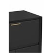 Pemberly Row Modern Large Bar Cabinet With Drop Down Tray in Black