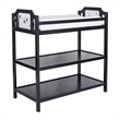 Pemberly Row Contemporary Wood Changing Table in Black Finish