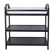 Pemberly Row Contemporary Wood Changing Table in Black Finish