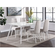 Pemberly Row Traditional Wood and Fabric Chair in White and Gray