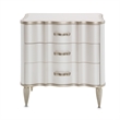 Pemberly Row Contemporary 3-Drawer Nightstand - Creamy Pearl