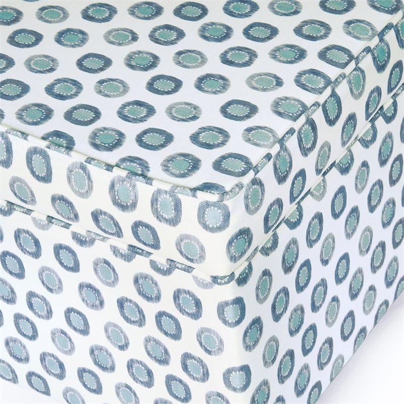 Pemberly Row Square Transitional Fabric Storage Ottoman in Multi-Color