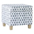 Pemberly Row Square Transitional Fabric Storage Ottoman in Multi-Color