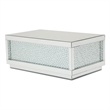 Pemberly Row Modern Rectangular Cocktail Table With Crystals