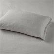 Pemberly Row Modern / Contemporary Micro Fleece Sheet Set in Gray