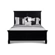 Pemberly Row Modern / Contemporary Solid Wood 4/6 Full Bed in Black