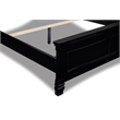 Pemberly Row Modern / Contemporary Solid Wood 4/6 Full Bed in Black
