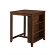 Pemberly Row Solid Wood Counter Table with 2 Chairs in Cherry Brown