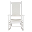 Pemberly Row Traditional Hardwood Patio Porch Rocker in White