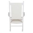 Pemberly Row Traditional Hardwood Patio Porch Rocker in White