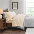 Pemberly Row Contemporary Micro Fleece Sheet Set in Ivory King