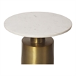 Pemberly Row Contemporary Aluminum France Accent Table in White