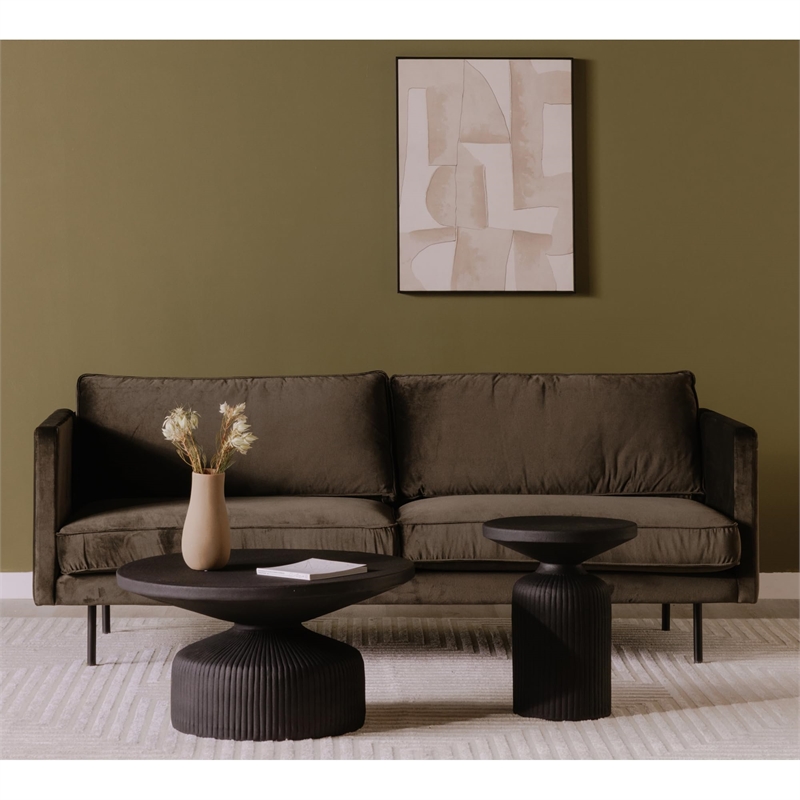 Pemberly Row Modern / Contemporary Aluminum Coffee Table in Gray