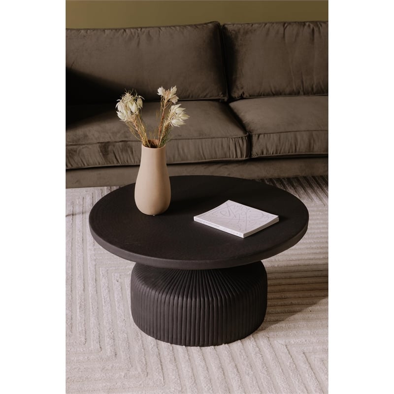 Pemberly Row Modern / Contemporary Aluminum Coffee Table in Gray