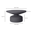 Pemberly Row Modern / Contemporary Aluminum Coffee Table in Gray