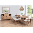 Pemberly Row Contemporary Solid Pine Dining Table in Natural