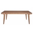Pemberly Row Contemporary Solid Pine Dining Table in Natural