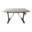 Pemberly Row Sit or Stand Adjustable Desk in Driftwood/Aged Iron