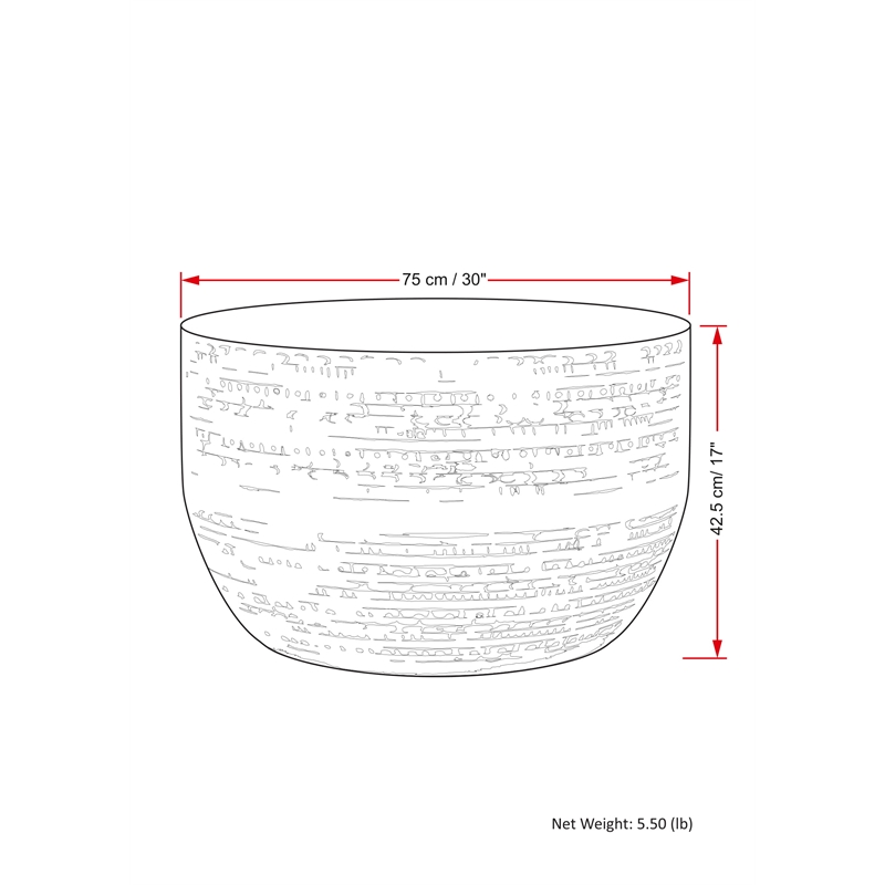 Pemberly Row Boho 30 inch Wide Metal Metal Coffee Table in Antique Gold