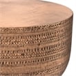 Pemberly Row Boho 30 inch Wide Metal Metal Coffee Table in Antique Copper