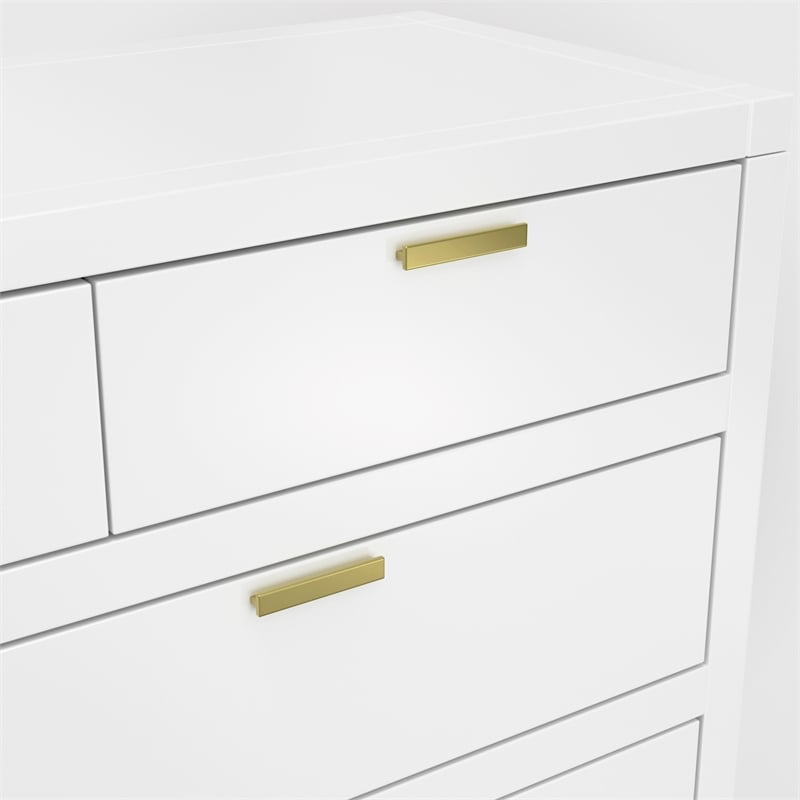 Pemberly Row 7-Drawer Modern / Contemporary Wood Dresser in White