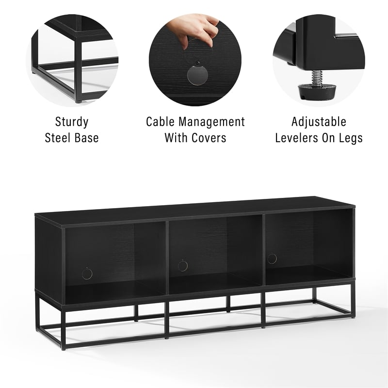 Pemberly Row Large Modern Wood TV stand for TVs up to 65