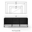 Pemberly Row Large Modern Wood TV stand for TVs up to 65