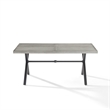 Pemberly Row Modern Metal Outdoor Dining Table in Gray/Matte Black