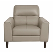 Pemberly Row Modern / Contemporary Leather Match Chair in Latte