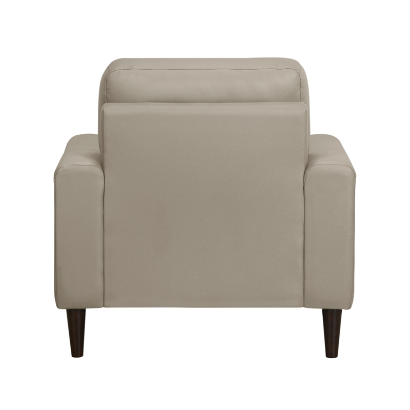 Pemberly Row Modern / Contemporary Leather Match Chair in Latte