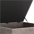 Pemberly Row Vegan Faux Leather Storage Ottoman in Distressed Gray