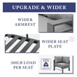 Pemberly Row 4-Piece Outdoor Aluminum & Fabric Conversation Set in Dark Gray