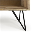 Pemberly Row Solid Mango Wood 20 inch Wide Industrial Nightstand in Natural