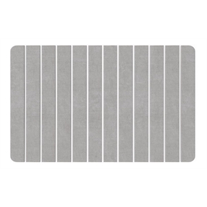 Pemberly Row Modern Diatomite Quick-Dry Stone 34x21&quot Large Bathroom Mat in Gray