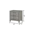 Pemberly Row Modern Night Stand made with Wood in Gray finish