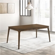 Pemberly Row Modern Solid Wood Rectangle Dining Table in Walnut