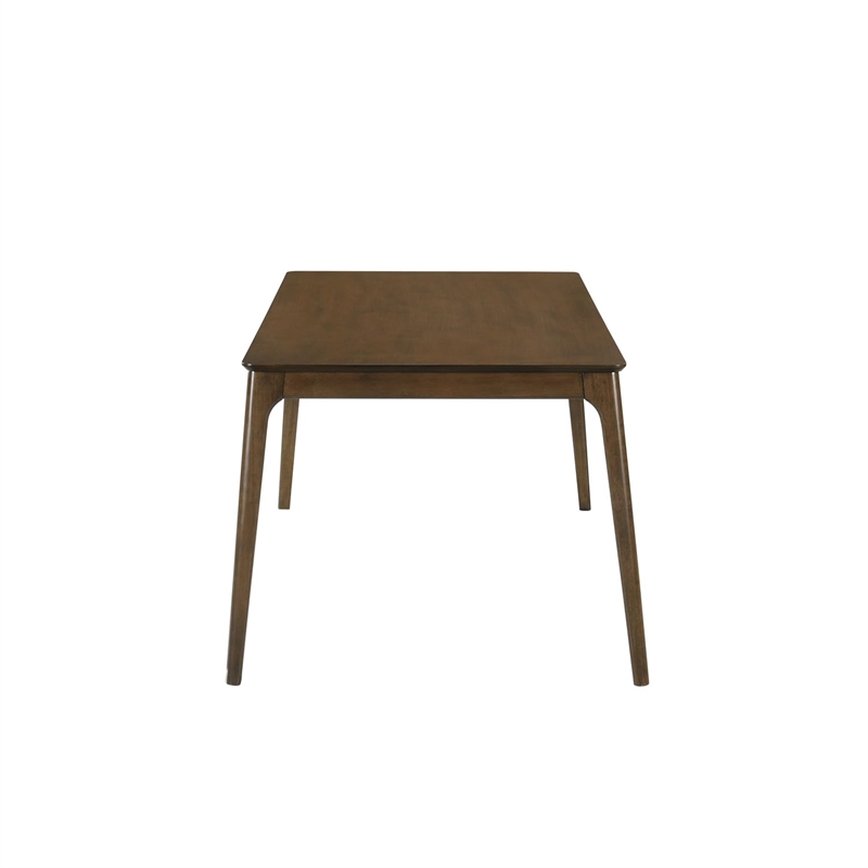 Pemberly Row Modern Solid Wood Rectangle Dining Table in Walnut