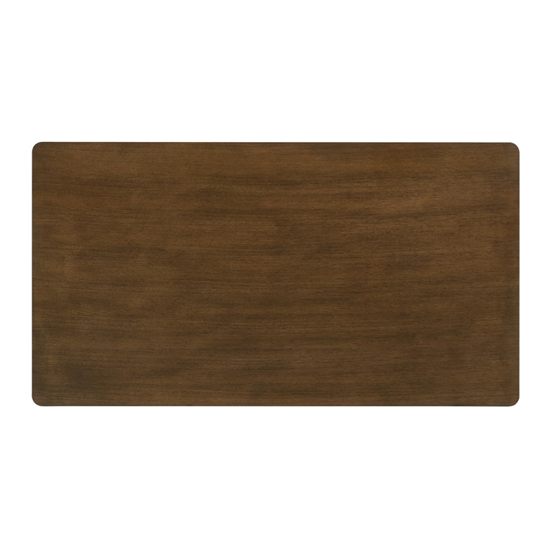 Pemberly Row Modern Solid Wood Rectangle Dining Table in Walnut