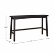 Pemberly Row Modern 4-Piece Pack Wood Pub Height Set in Black