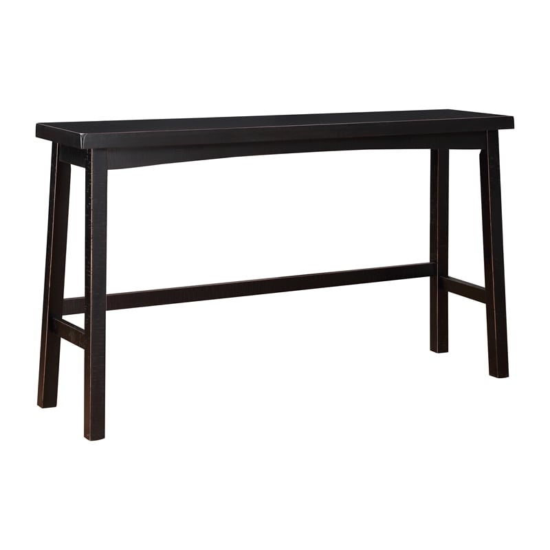 Pemberly Row Modern 4-Piece Pack Wood Pub Height Set in Black