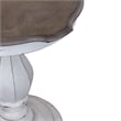 Pemberly Row Contemporary Elegant Round Accent Table in White