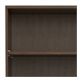 Pemberly Row Solid Hardwood 66x 24 inch Modern 5 Shelf Bookcase in Walnut Brown