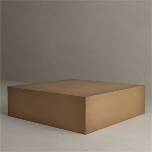 Pemberly Row Modern / Contemporary Coffee Table in Brushed Brass