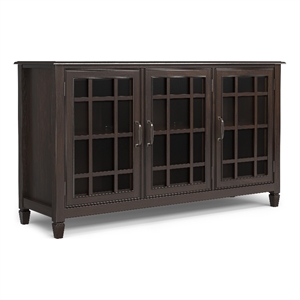 Pemberly Row Wood 60&quotWD Traditional Storage Cabinet Buffet - Chestnut Brown