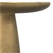 Pemberly Row Contemporary 18 inch Wide Metal Side Table in Antique Brass