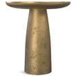 Pemberly Row Contemporary 18 inch Wide Metal Side Table in Antique Brass