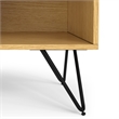 Pemberly Row Modern 20 inch Wide Industrial Nightstand in Oak