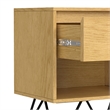 Pemberly Row Modern 20 inch Wide Industrial Nightstand in Oak
