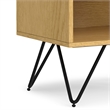 Pemberly Row Modern 20 inch Wide Industrial Nightstand in Oak